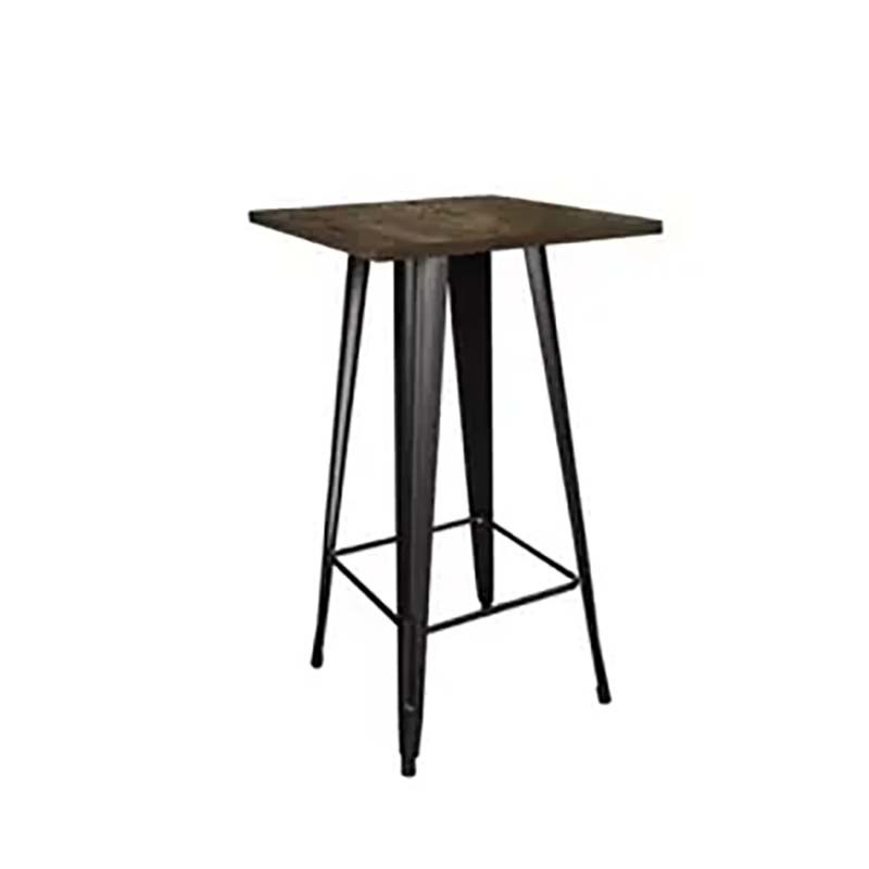 Rustic Brown Wooden Bar Table with Double Layers Industrial Style Kitchen bar Table for for Pub Bistro Restaurant
