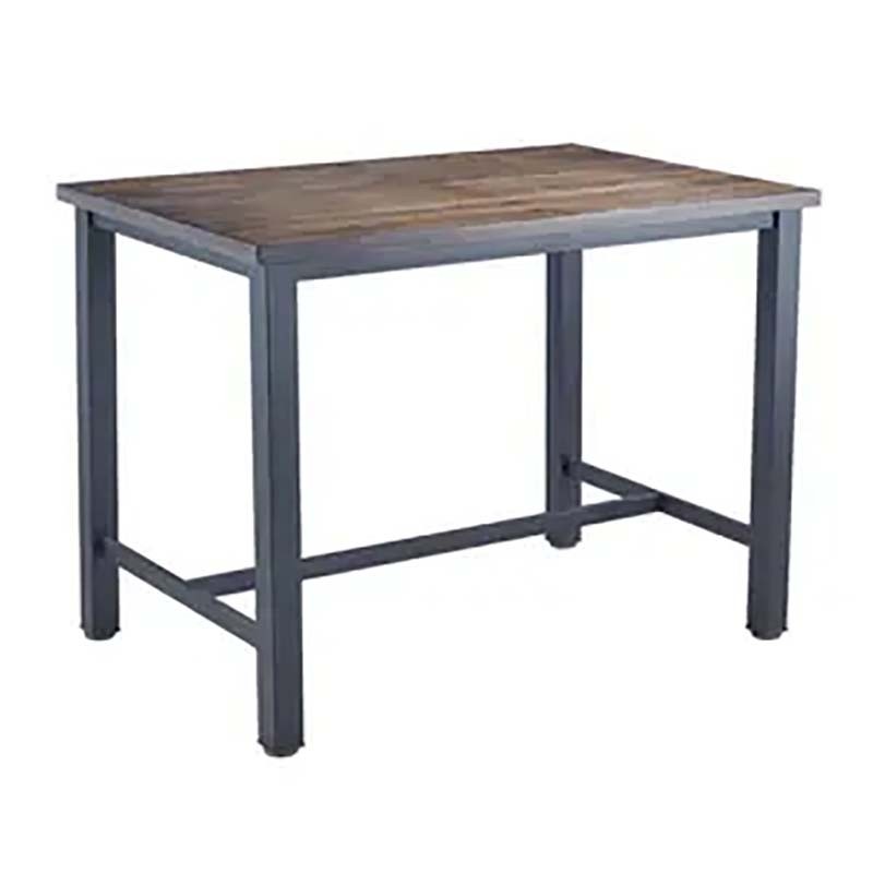 Nordic simple bar table and chair combination industrial wind iron art solid wood bar high table and chair