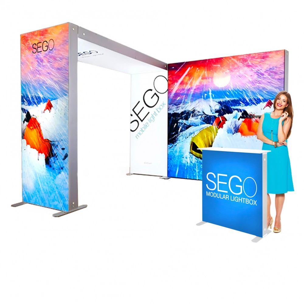 Beacon 10 x 10 Lightbox Arch Package with Backlit Counter