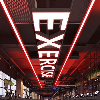 Customized Letter Hanging Lamp RGB/RGBW Color Changeable Effect Office Aluminum LED Linear Pendant Light