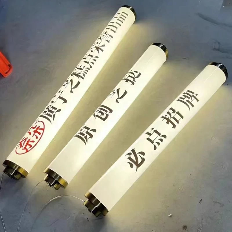 Customized retro style storefront light box with corrugated transparent acrylic light box