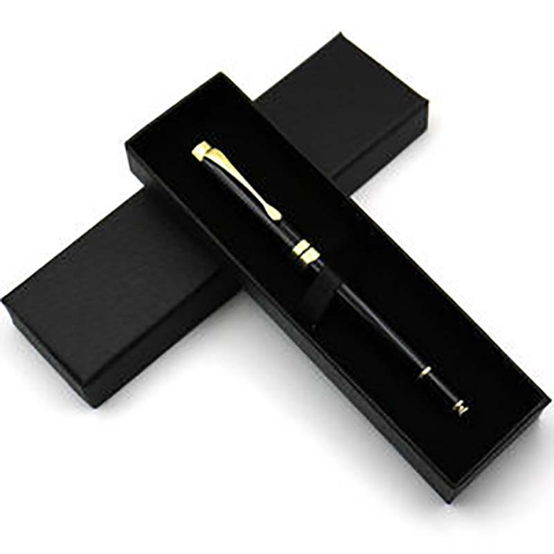 High Quality Black Pen Boxes Presentation Plastic Paper Pu Leather Box With Custom Logo