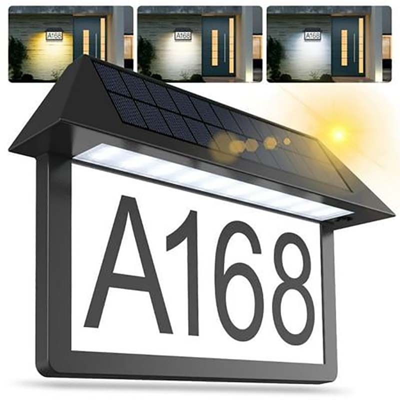20 LEDs Lighted House Numbers Solar Address Sign Solar garden led light Solar house numbers with solar powered