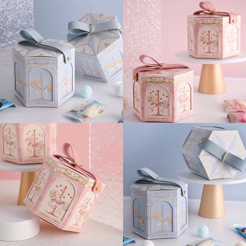 Wholesale Boy And Girl Gift Boxes Cute Baby's Birthday Candy Box For Baby Shower Party Supplies