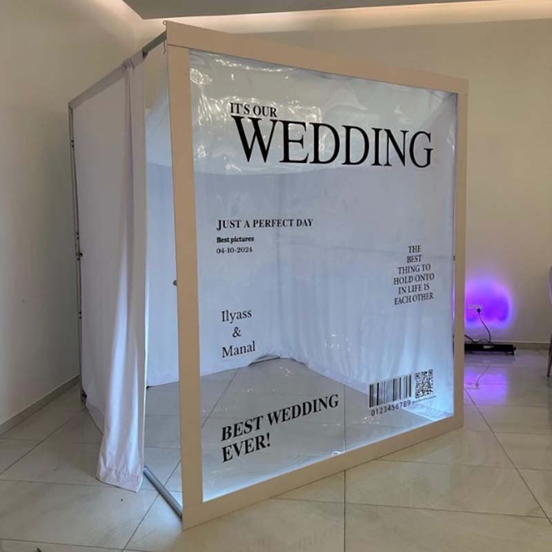 New Weddings Party Decoration Photography Background Props Pvc Magazine Photo Booth Box Backdrop Event Photo Booth Box