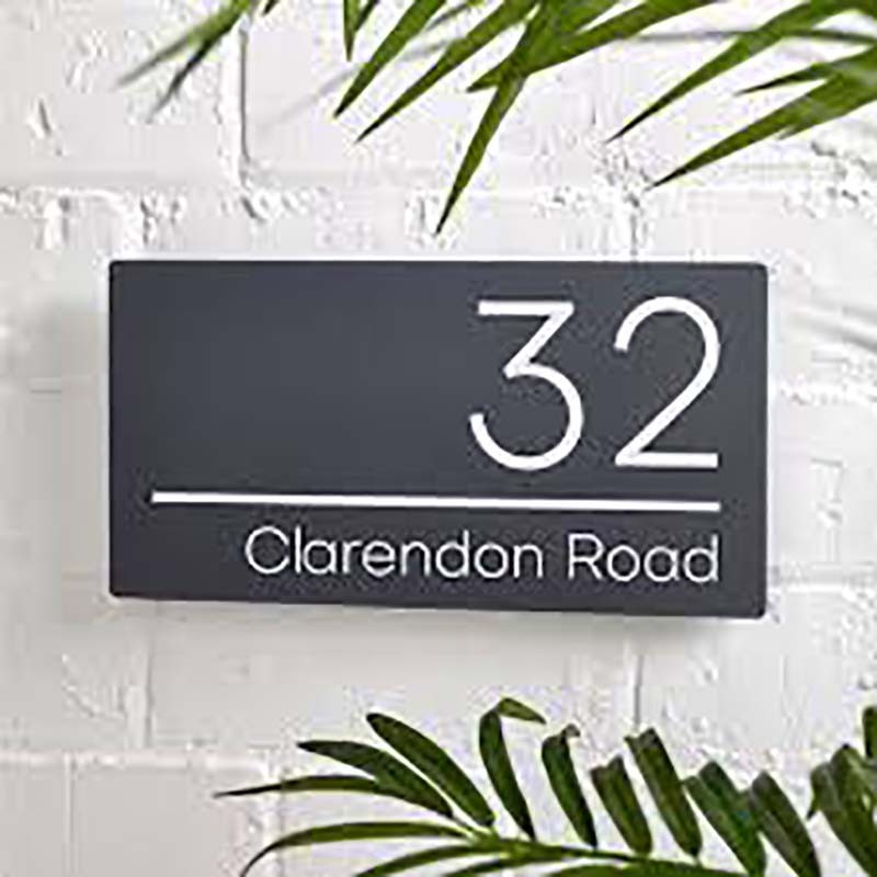 House Metal Address Sign Outside Number Mailbox Number Sign for House Home Hotel Office Garden Decorative Wall
