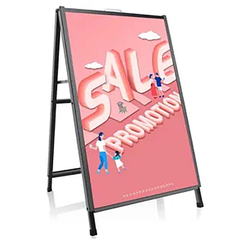 High brightness indoor outdoor floor standing display double pole vertical tempered glass ultra-thin advertising light box