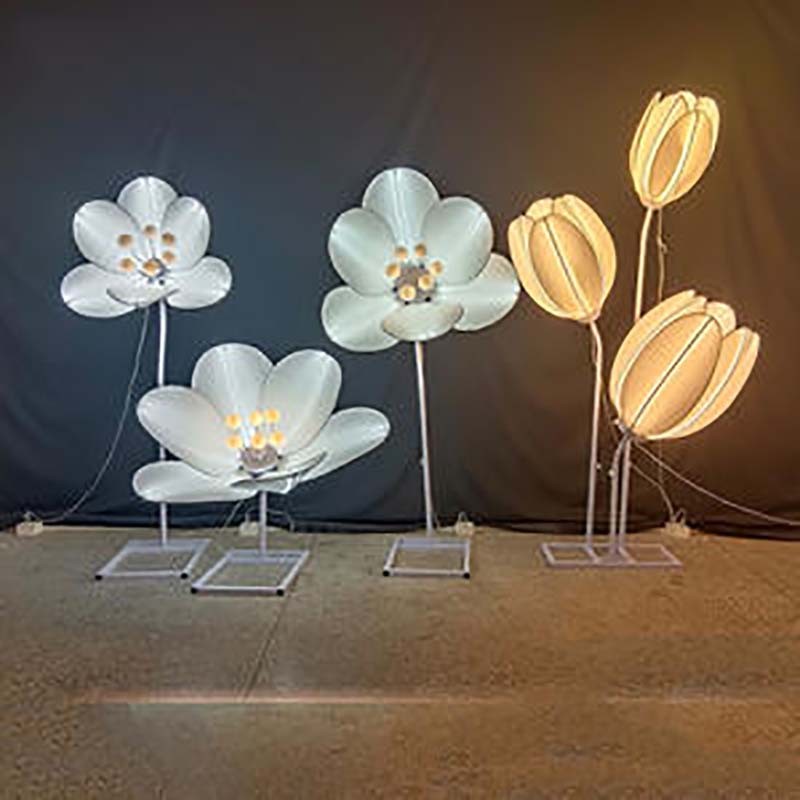 New Style 5 Head Acrylic Butterflies Floor Luminous Led Walkway Lights Road Lead Stage Light For Wedding centerpiece event decor
