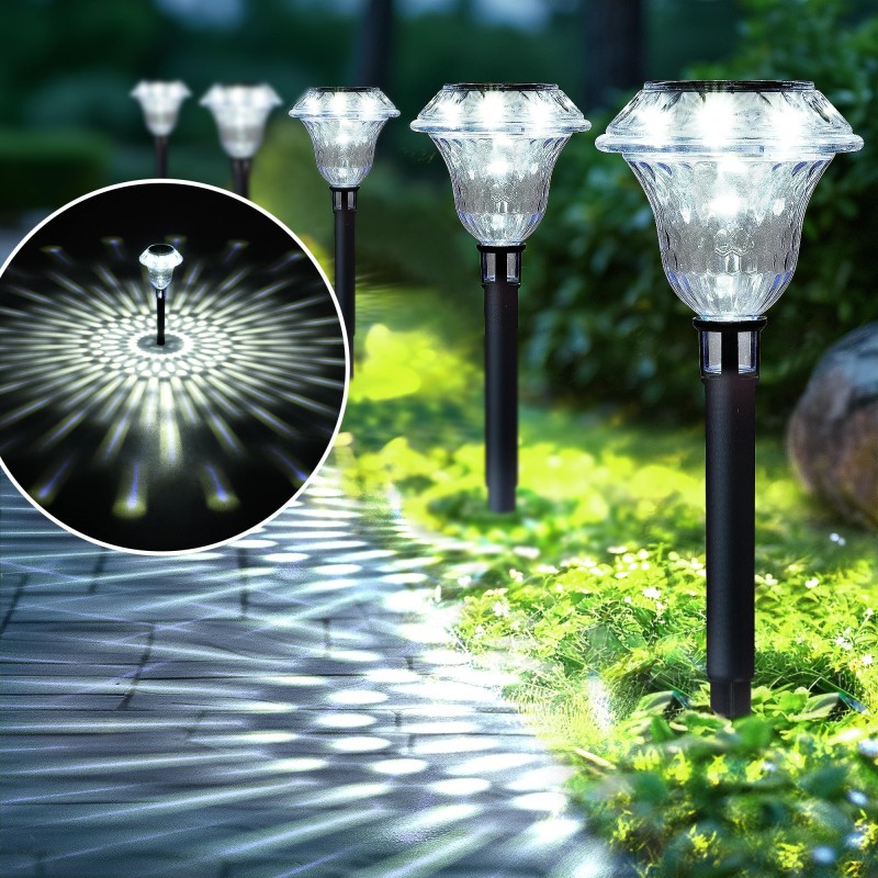 Outdoor Patio Walkway landscape IP65 Integrated Courtyard LED Lawn Street Lamp Solar Garden Pathway Light
