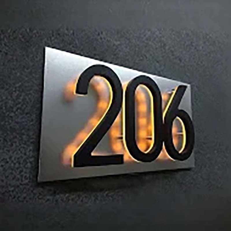 Backlight type door number, suitable for office hospital, room door number decoration atmosphere office luminous door number