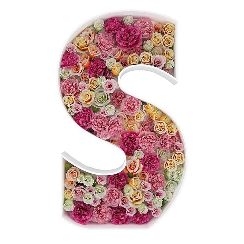 High quality customization 4ft height Flower marquee letter FLOWER Marquee LETTER decoration for event props