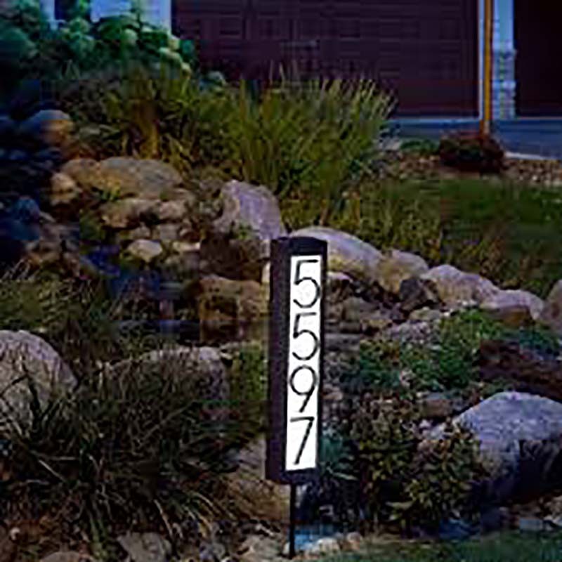 26 Letters Digital Solar House Number Light Manufacturer 56LED Stake Solar Yard Address Sign House Numbers with Solar Light