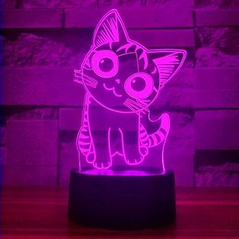 16 Colors Black Base 3D Illusion Stitch Night Light with Remote Control