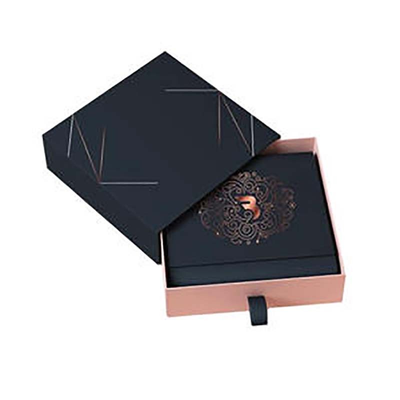 Slide Paper Gift Box Packaging Nail Custom Logo Jewelry Pink Velvet Pouch Bags Sliding Jewellery Boxes for Earring Bracelet