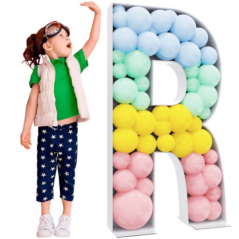 Wedding Party 3D Balloon A-Z Stand Mosaic Marquee Letter Number Birthday Party Letter